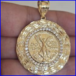 14k solid gold Mini 50 pesos centenario Coin pendant Charm Round Nugget 1.80 14k solid gold Mini 50 pesos centenario Coin pendant Charm Round Nugget 1.80