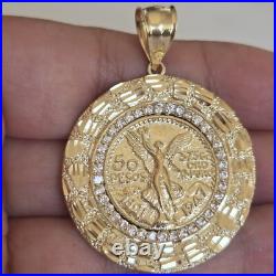 14k solid gold Mini 50 pesos centenario Coin pendant Charm Round Nugget 1.80 14k solid gold Mini 50 pesos centenario Coin pendant Charm Round Nugget 1.80