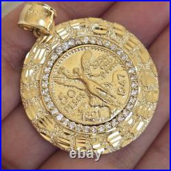 14k solid gold Mini 50 pesos centenario Coin pendant Charm Round Nugget 1.80 14k solid gold Mini 50 pesos centenario Coin pendant Charm Round Nugget 1.80
