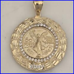 14k solid gold Mini 50 pesos centenario Coin pendant Charm Round Nugget 1.80 14k solid gold Mini 50 pesos centenario Coin pendant Charm Round Nugget 1.80