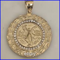 14k solid gold Mini 50 pesos centenario Coin pendant Charm Round Nugget 1.80 14k solid gold Mini 50 pesos centenario Coin pendant Charm Round Nugget 1.80