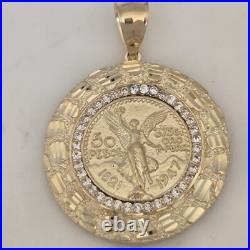 14k solid gold Mini 50 pesos centenario Coin pendant Charm Round Nugget 1.80 14k solid gold Mini 50 pesos centenario Coin pendant Charm Round Nugget 1.80