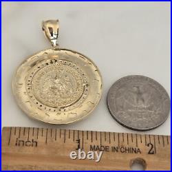 14k solid gold Mini 50 pesos centenario Coin pendant Charm Round Nugget 1.80 14k solid gold Mini 50 pesos centenario Coin pendant Charm Round Nugget 1.80