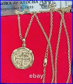 14k solid real gold shipwreck treasure gold coin pendant