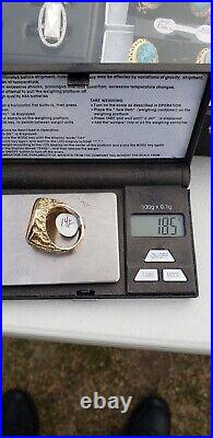 14k solid yellow gold men ring with Austria 1/10 1915 real 22 K gold coin $1699.99