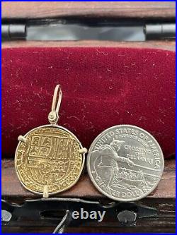 14kt Solid Gold Atocha Atocha Shipwreck Coin Pendant