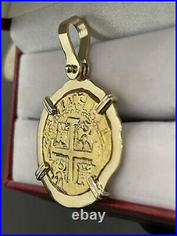 14kt Solid Gold Atocha Coin Pendant