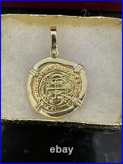 14kt Solid Gold Atocha Coin Pendant