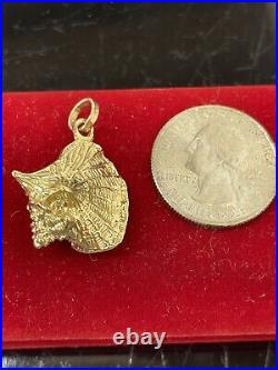 14kt Solid Gold Conch Shell Pendant