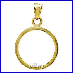 14kt Solid Gold Fits 1oz Gold Eagle Plain Bezel Modern & Clean $148.88