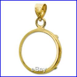 14kt Solid Gold Fits 1oz Gold Eagle Plain Bezel Modern & Clean $148.88