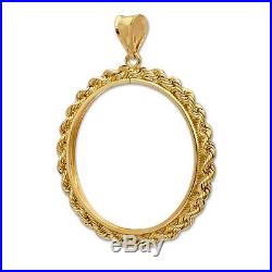 14kt Solid Gold For 1oz Gold Eagle Solid Rope Bezel 4.9 Grams $228.88