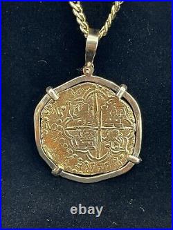 14kt Solid Gold Heavy Atocha Coin Pendant