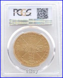 1684 Charles II Second Laur Head Sexto 5 Five Guinea Gold Coin PCGS VF Details