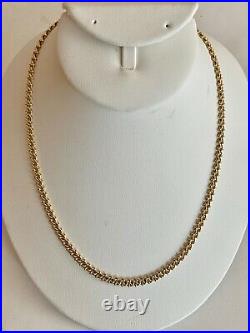 17 1/2- Solid. 375 Fine Gold Italian Chain, See Other Gold Jewelry & Coins