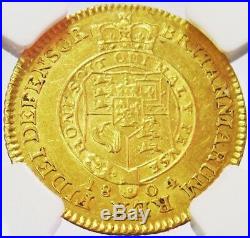1804 Gold Great Britain 1/2 Guinea King George III Coin Ngc About Unc 53
