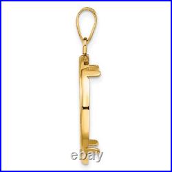 1840-1908 US $5 Liberty Half Eagle Prong Set Plain D/C Coin Bezel in 14k Gold 1840-1908 US $5 Liberty Half Eagle Prong Set Plain D/C Coin Bezel in 14k Gold
