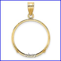 1840-1908 US $5 Liberty Half Eagle Prong Set Plain D/C Coin Bezel in 14k Gold 1840-1908 US $5 Liberty Half Eagle Prong Set Plain D/C Coin Bezel in 14k Gold