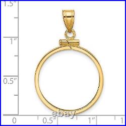 1840-1908 US $5 Liberty Half Eagle Screw Top Reeded Border Coin Bezel 14k Gold 1840-1908 US $5 Liberty Half Eagle Screw Top Reeded Border Coin Bezel 14k Gold