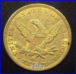 1847 O No Motto $10.00 Liberty U. S. Gold Coin Au Rare New Orleans Mint Issue
