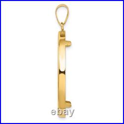 1850-1907 US $20 Liberty Double Eagle Prong Set Plain Coin Bezel in 14k Gold 1850-1907 US $20 Liberty Double Eagle Prong Set Plain Coin Bezel in 14k Gold