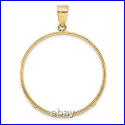 1850-1907 US $20 Liberty Double Eagle Prong Set Plain Coin Bezel in 14k Gold 1850-1907 US $20 Liberty Double Eagle Prong Set Plain Coin Bezel in 14k Gold