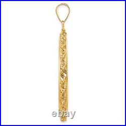 1850-1907 US $20 Liberty Double Eagle Screw Top Knotted Rope Coin Bezel 14k Gold