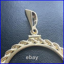 1850-1933 US $20 Liberty Double Eagle Screw Top Rope Coin Bezel 14k Gold 7.9g 1850-1933 US $20 Liberty Double Eagle Screw Top Rope Coin Bezel 14k Gold 7.9g