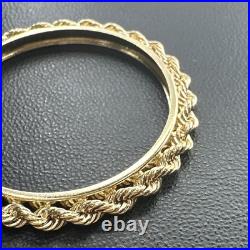 1850-1933 US $20 Liberty Double Eagle Screw Top Rope Coin Bezel 14k Gold 7.9g 1850-1933 US $20 Liberty Double Eagle Screw Top Rope Coin Bezel 14k Gold 7.9g