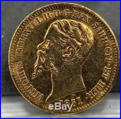 1851 Italy 20 Lire Gold Coin