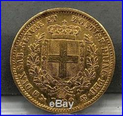 1851 Italy 20 Lire Gold Coin