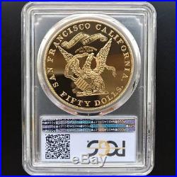 1855 $50 Kellogg, Comm Restrike S. S. Central America Coin PCGS Gold Shield PR 69