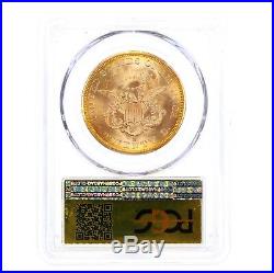 1857-S Liberty $20 PCGS MS65 S. S. Central America Shipwreck Coin #1 Gold Foil