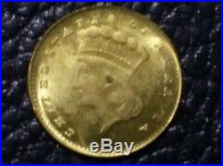 1860 $1 Dollar U. S. A gold coin