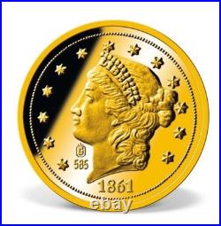 1861 Solid Gold Double Eagle Gold Coin Copy