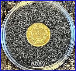 1861 US Civil War Era Gold $1 Coin, Type 3, LG Indian Princess Head Gold Dollar