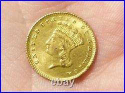 1862 America US One Dollar $1 Coin 15mm 1.6 grams #M4