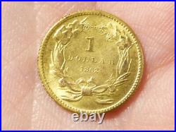 1862 America US One Dollar $1 Coin 15mm 1.6 grams #M4