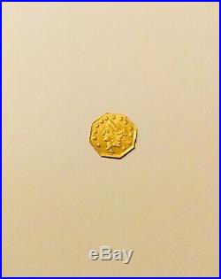 1864-G Octagonal $1 Dollar Liberty Head California Gold Coin BG-1016