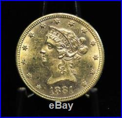 1881 Choice BU $10 Liberty Head Eagle Gold Coin 11DUD