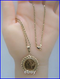 1882 Liberty Head Gold Necklace. 48 oz. 999 Solid Necklace 16in. SAVE 1300 #1917