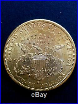 1883 S $20 GOLD DOUBLE EAGLE LIBERTY 900 COIN Fabulous lustrious beauty
