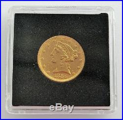 1886 (. 900) Gold Liberty Half Eagle 5 Dollars Coin (with motto)