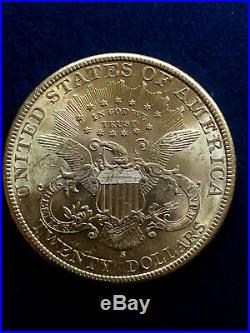 1898 S $20 GOLD DOUBLE EAGLE LIBERTY 900 COIN Fabulous lustrous example