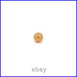 18K Gold Pendant Charm Money Lucky Coin Ball Fine Jewelry 1.10 grams