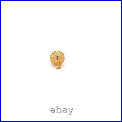 18K Gold Pendant Charm Money Lucky Coin Fine Jewelry 1.10 grams