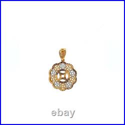 18K Gold Pendant Good Fortune Coin Two Tone Fine Jewelry 2.14 grams 18K Gold Pendant Good Fortune Coin Two Tone Fine Jewelry 2.14 grams