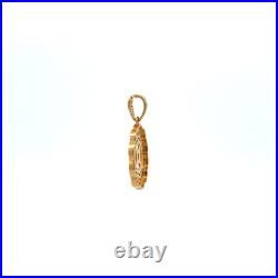 18K Gold Pendant Good Fortune Coin Two Tone Fine Jewelry 2.14 grams 18K Gold Pendant Good Fortune Coin Two Tone Fine Jewelry 2.14 grams