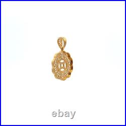 18K Gold Pendant Good Fortune Coin Two Tone Fine Jewelry 2.14 grams 18K Gold Pendant Good Fortune Coin Two Tone Fine Jewelry 2.14 grams