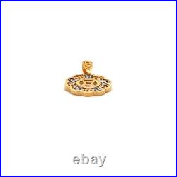 18K Gold Pendant Good Fortune Coin Two Tone Fine Jewelry 2.14 grams 18K Gold Pendant Good Fortune Coin Two Tone Fine Jewelry 2.14 grams